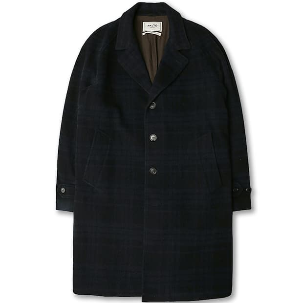 팔토 [Palto] 사르토리아 네이비 울 체크 발마칸 코트