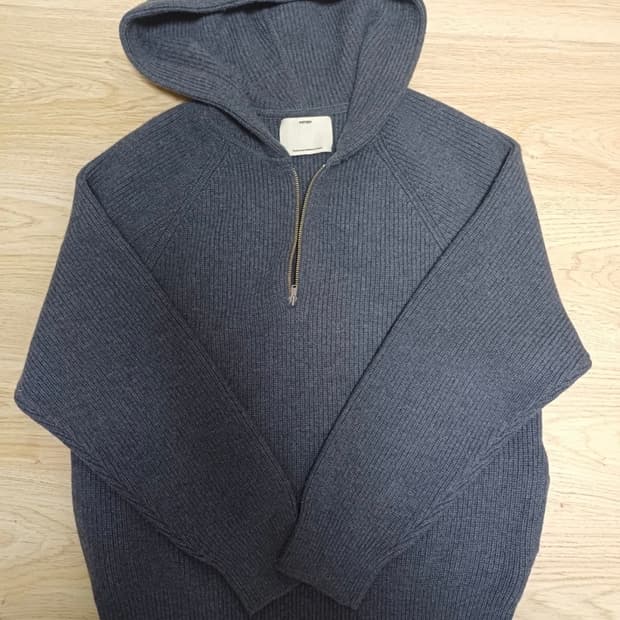 포터리 니트후드반집업 1사이니