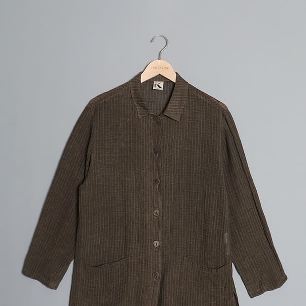 K OF KRIZIA Loose-Fit Linen Jacket