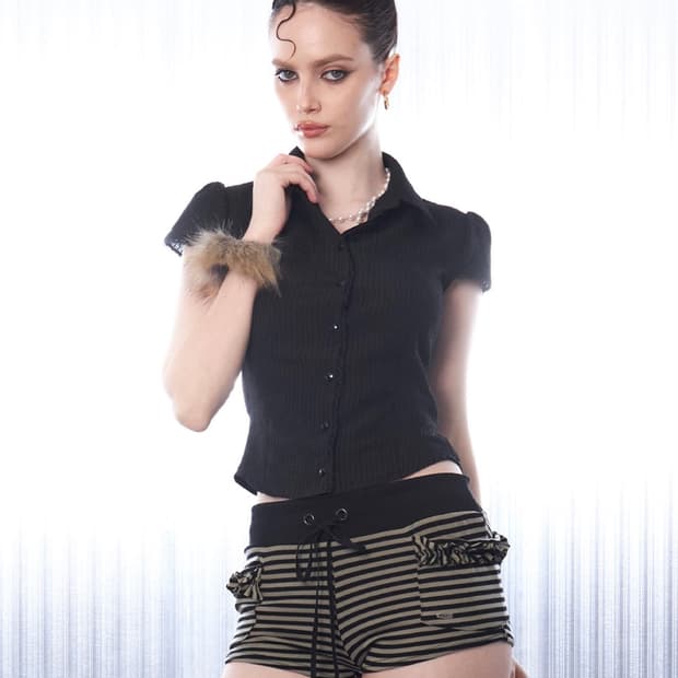 힐다 레이시 보우 셔츠 s