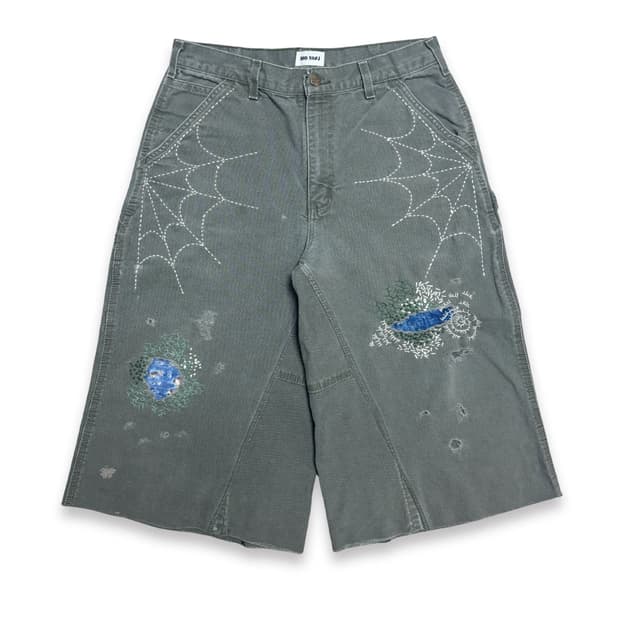Carhartt Boro Sashiko Distressed Shorts