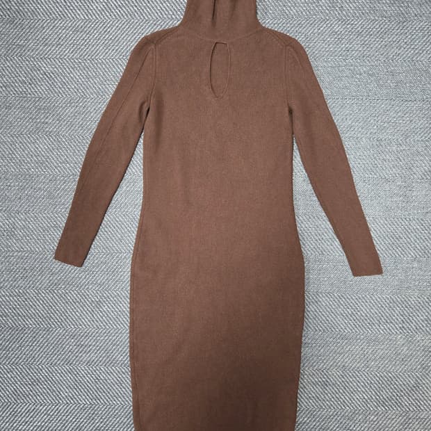 한섬 랑방 골지 니트 원피스 모100%원피스 브라운