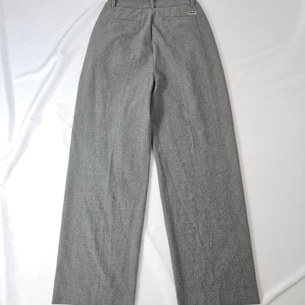 라코스테 헤링본 와이드 슬랙스 레이온 그레이 팬츠 34 (거의 새상품)
