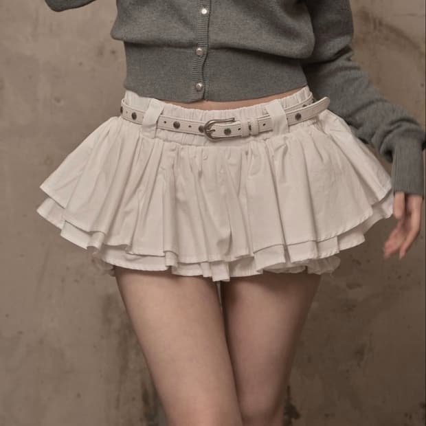 카키포인트 Cancan Skirt Pants (ivory)