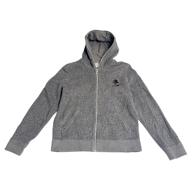 나이키 그레이 레오파드 후드 집업 M