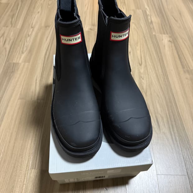 헌터 코만도 첼시 레인부츠 블랙 팝니다