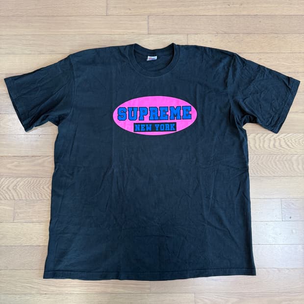 [XXL] supreme 슈프림 뉴욕 반팔 티셔츠 블랙