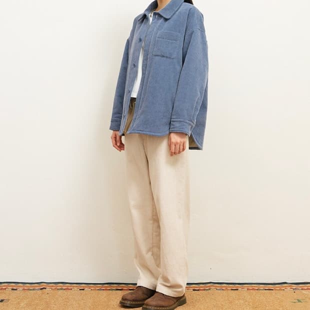 (M)여성 하이드아웃 코듀로이 패딩 셔켓 자켓