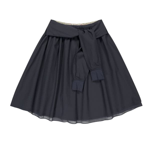 STRAP SHIRRING SKIRT NAVY