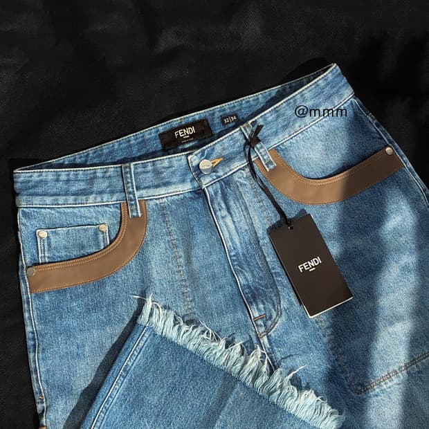 펜디/ 프린지 데님 팬츠