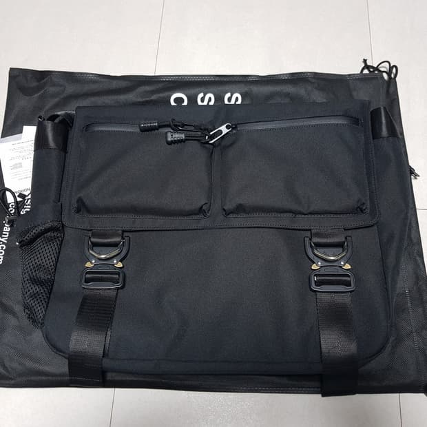 SSY 3D 더블포켓 버클 메신저 크로스백