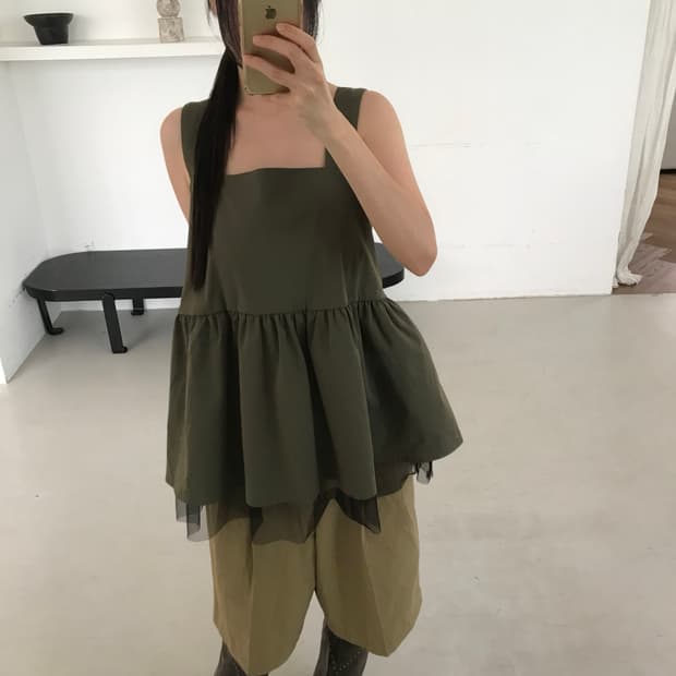 vintage khaki sha sleeveless