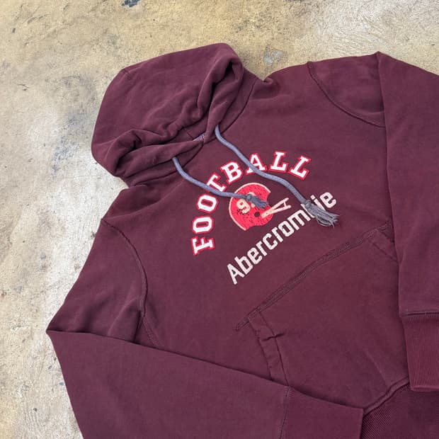 아베크롬비 버건디 후드티
