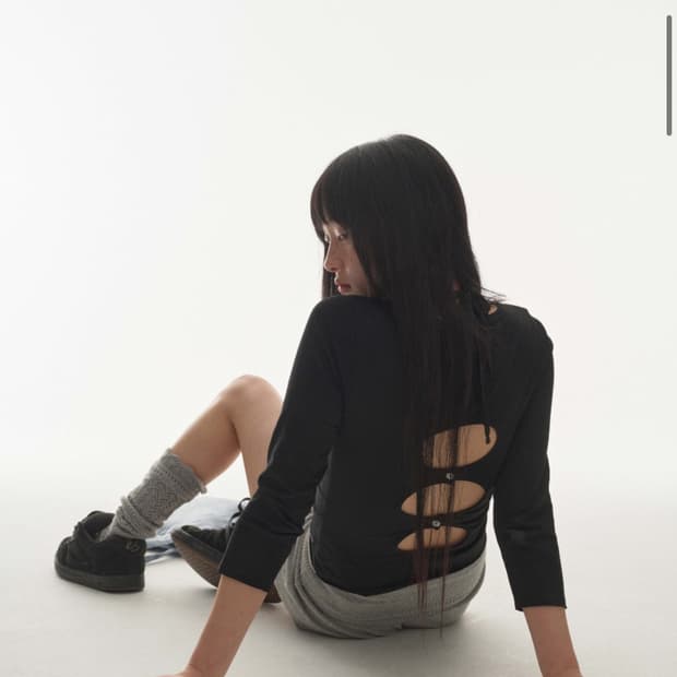 코이세이오 백 서클 카프리 슬리브 블랙