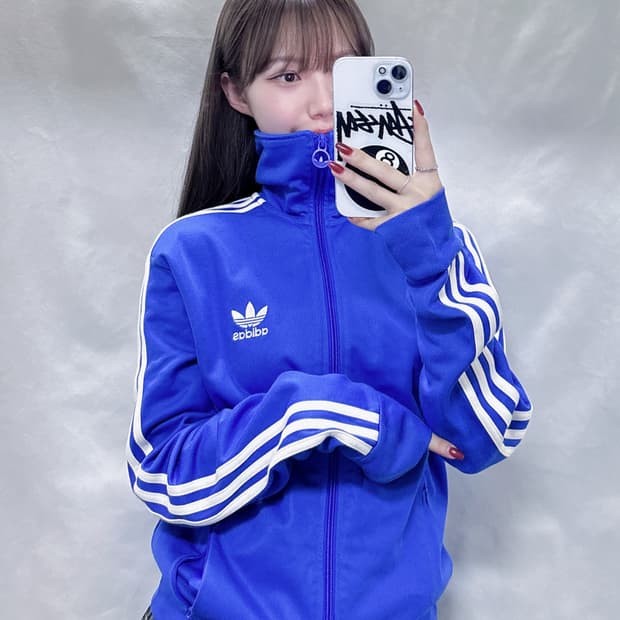 아디다스 베이비블루 삼선 유로파 트랙탑