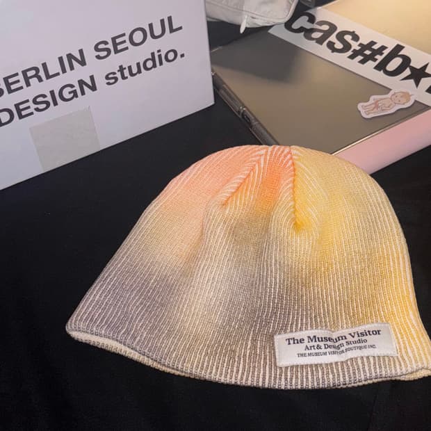 LOGO STITCHED SPRAY PRINTED BEANIE (ORAN