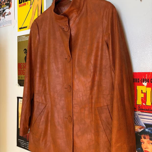 크로커다일 폴리 롱 자켓