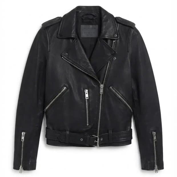 ALLSAINTS 발펀 바이커 가죽 자켓 UK4