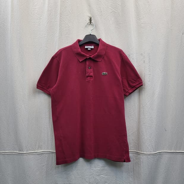 라코스테 카라 반팔티 버건디