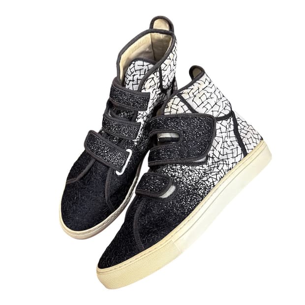 09AW Raf Simons Cross Stitch high top
