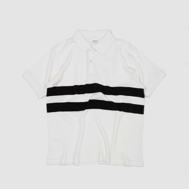 [L,XL]기마구아스 Mister 라인 폴로 티셔츠/화이트