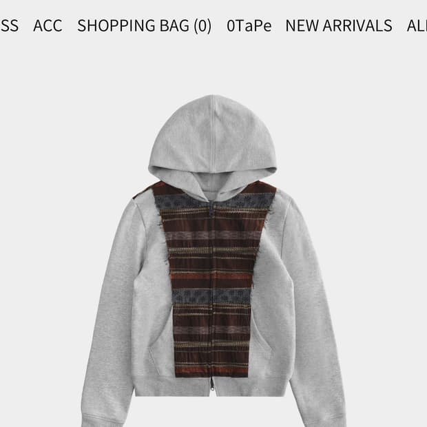 0tape 새상품 리버서블 후드집업