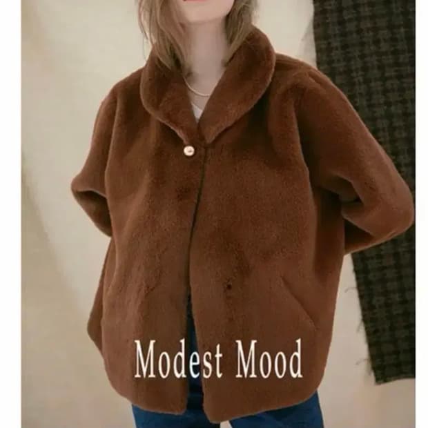 모데스트무드 테디퍼 자켓
