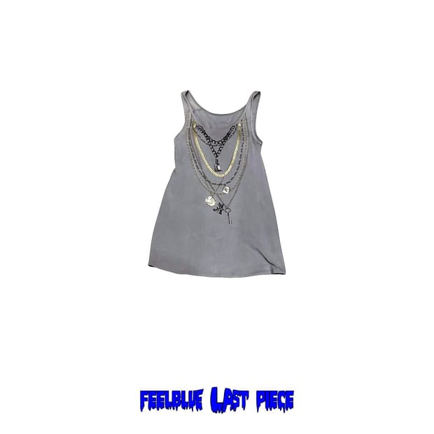 Layered Grey Sleeveless Top