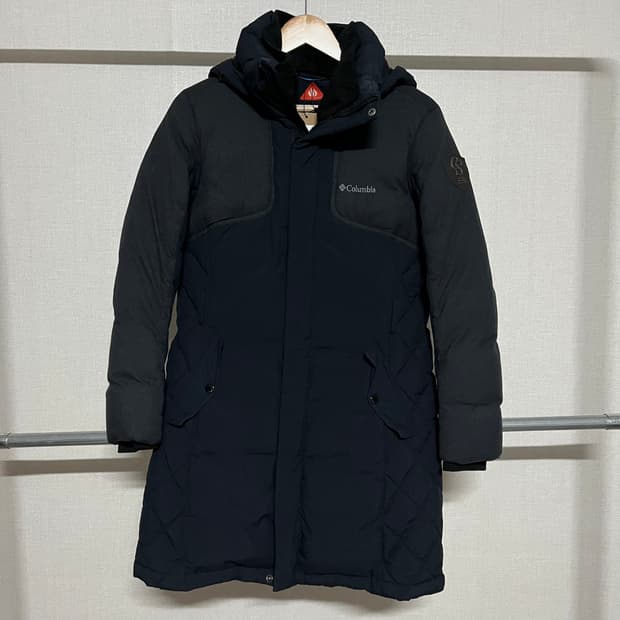 컬럼비아 블랙 여성 롱패딩 M