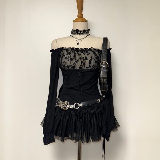 고스 페어리 시스루 데일리 블라우스