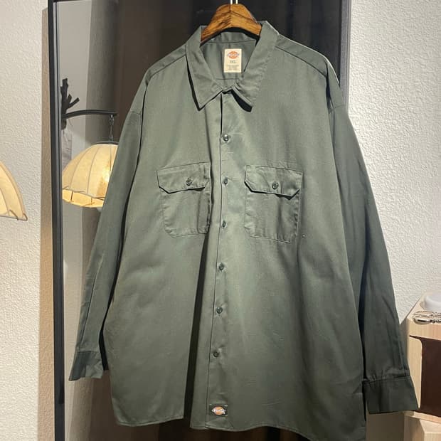 디키즈 카키 워크 셔츠 3xl