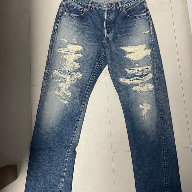 마인데님/wind&sea 데미지 데님