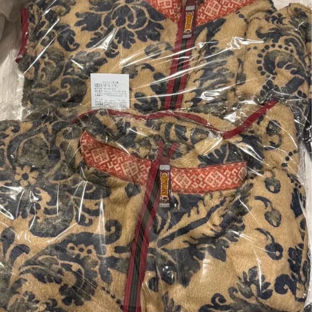 (3)캐피탈 다마스크 패턴 플리스 집 블루존 베이지 캐피탈 후리스