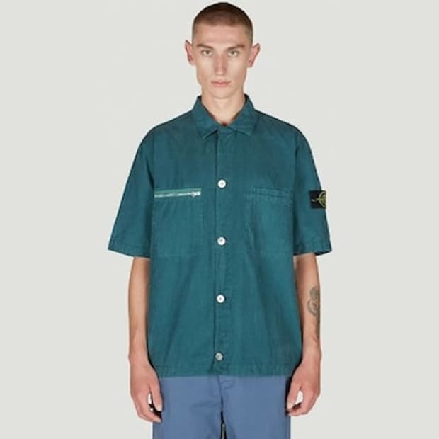 스톤아일랜드 가먼트다잉 오버셔츠 반팔
