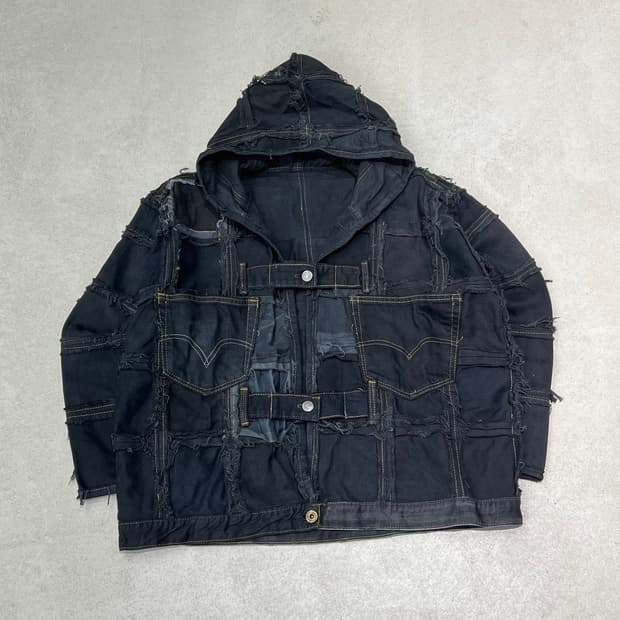커스텀 데님 흑청자켓 s10038
