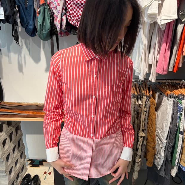 Gap 핑크 스트라이프 버튼 셔츠 XS