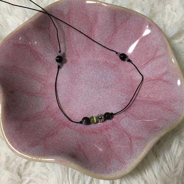 원석 비즈 목걸이