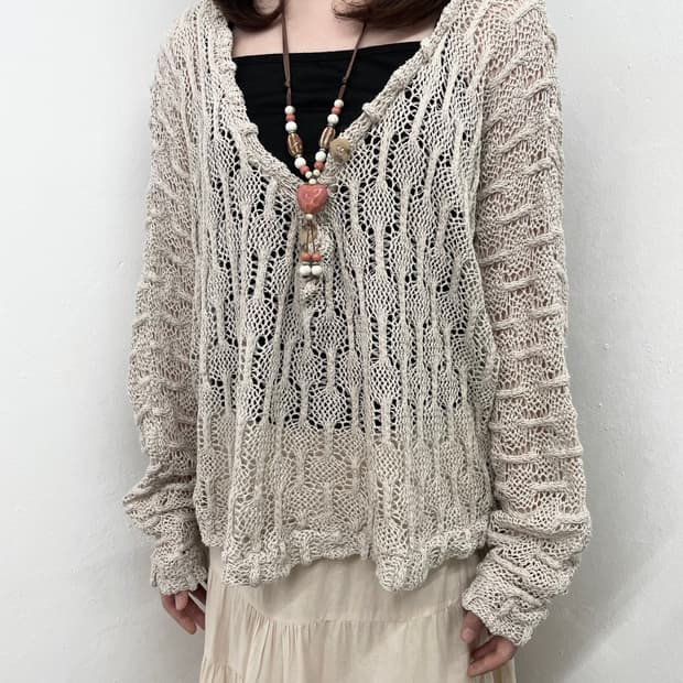 모리 그런지 버튼 루즈 탑