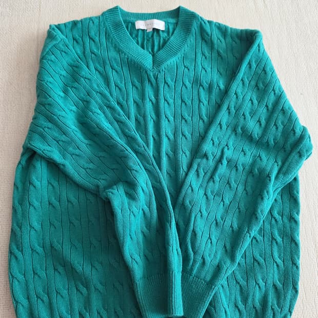 브라운 야드 케이블 니트 4사이즈 판매합니다