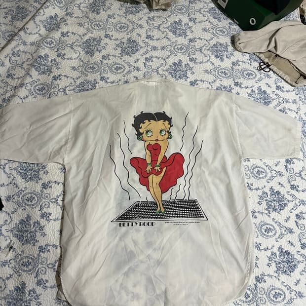 빈티지 베티붑 오버사이즈 반팔 셔츠