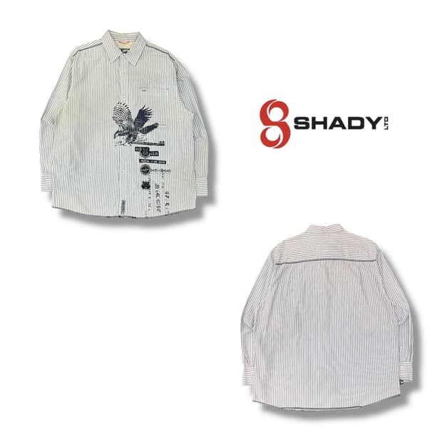  shady ltd 스트라이프 그래픽 셔츠 y13129