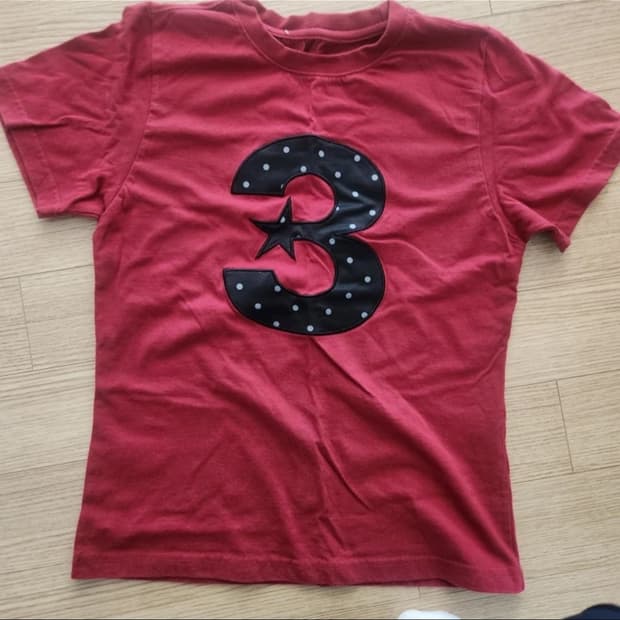 바우프 티셔츠 3 레드 버건디