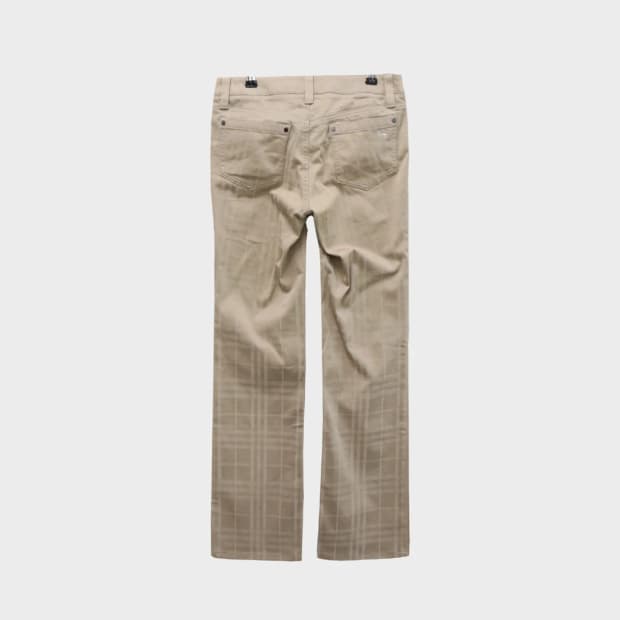 버버리 런던 체크 그라데이션 코튼 팬츠 61822