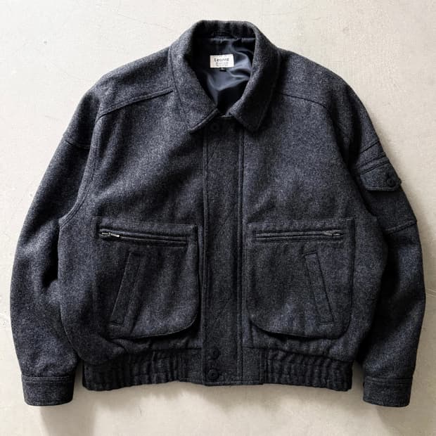 Vintage Leonte Wool Bomber Jacket