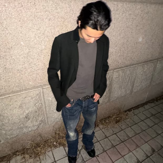 13fw 시스템 레더포인트 블레이저