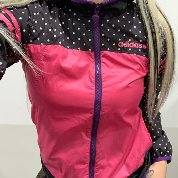 (빈티지)Adidas 아디다스 네오 JPN 도트 땡땡이 윈드브레이커