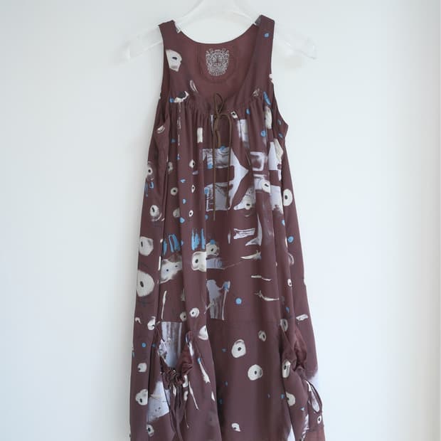 Brown sheer dress