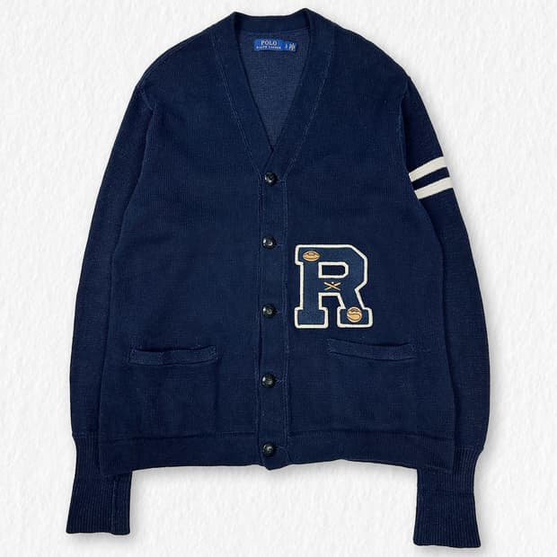 폴로랄프로렌 패치로고 가디건