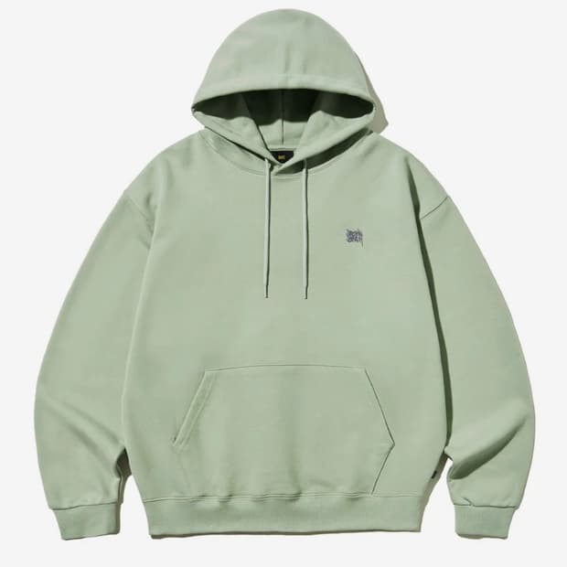 브라운 브레스 태그 후드 민트 그레이 