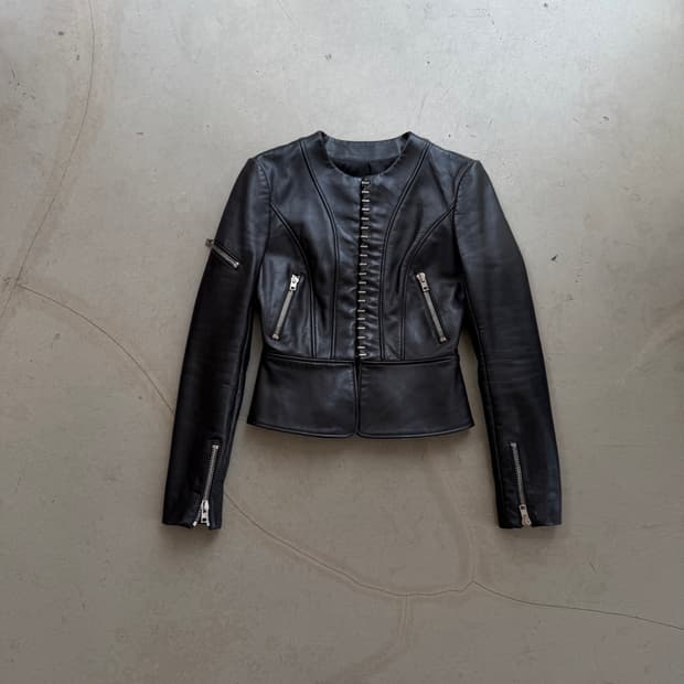 알렉산더 왕 17fw 램스킨 바이커 자켓